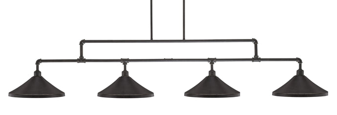 Toltec Lighting 334-DG-422 Vintage 4 Light Bar, Dark Granite Finish