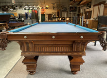Restoration of a beautiful 1880's Jewel pool table. Read the story of this antique table