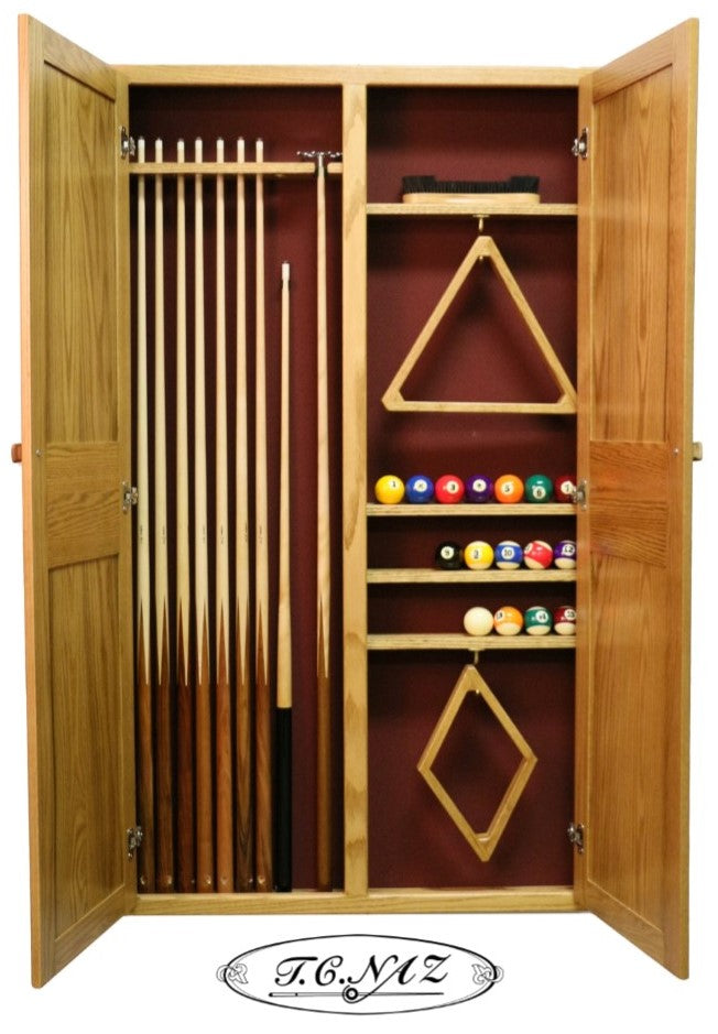 Oak Supply Combo Cabinet w/ raised panel doors.