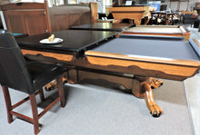 8' World of leisure claw foot pool table and oak table top