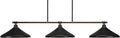 Toltec Lighting 1763-422-DG Blacksmith 3 Light Bar, 14" Dark Granite Metal Shades