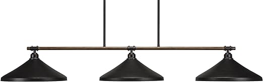 Toltec Lighting 1763-422-DG Blacksmith 3 Light Bar, 14" Dark Granite Metal Shades