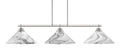 Toltec Lighting 2633-BN-2169 Odyssey 3 Light Bar, Round Fitter, Brushed Nickel Finish, 16" Onyx Swirl Glass