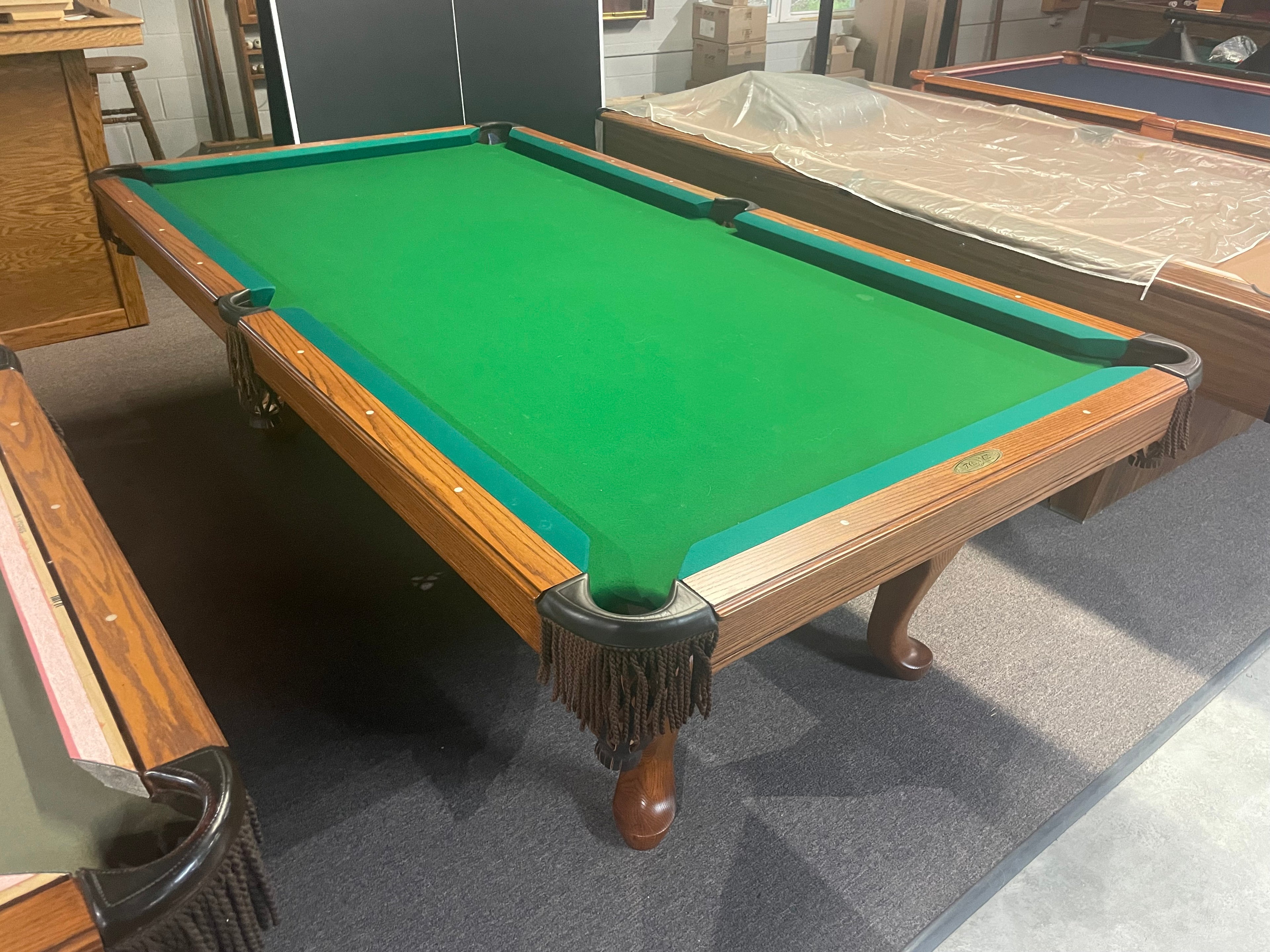 8ft TC NAZ solid oak pool table