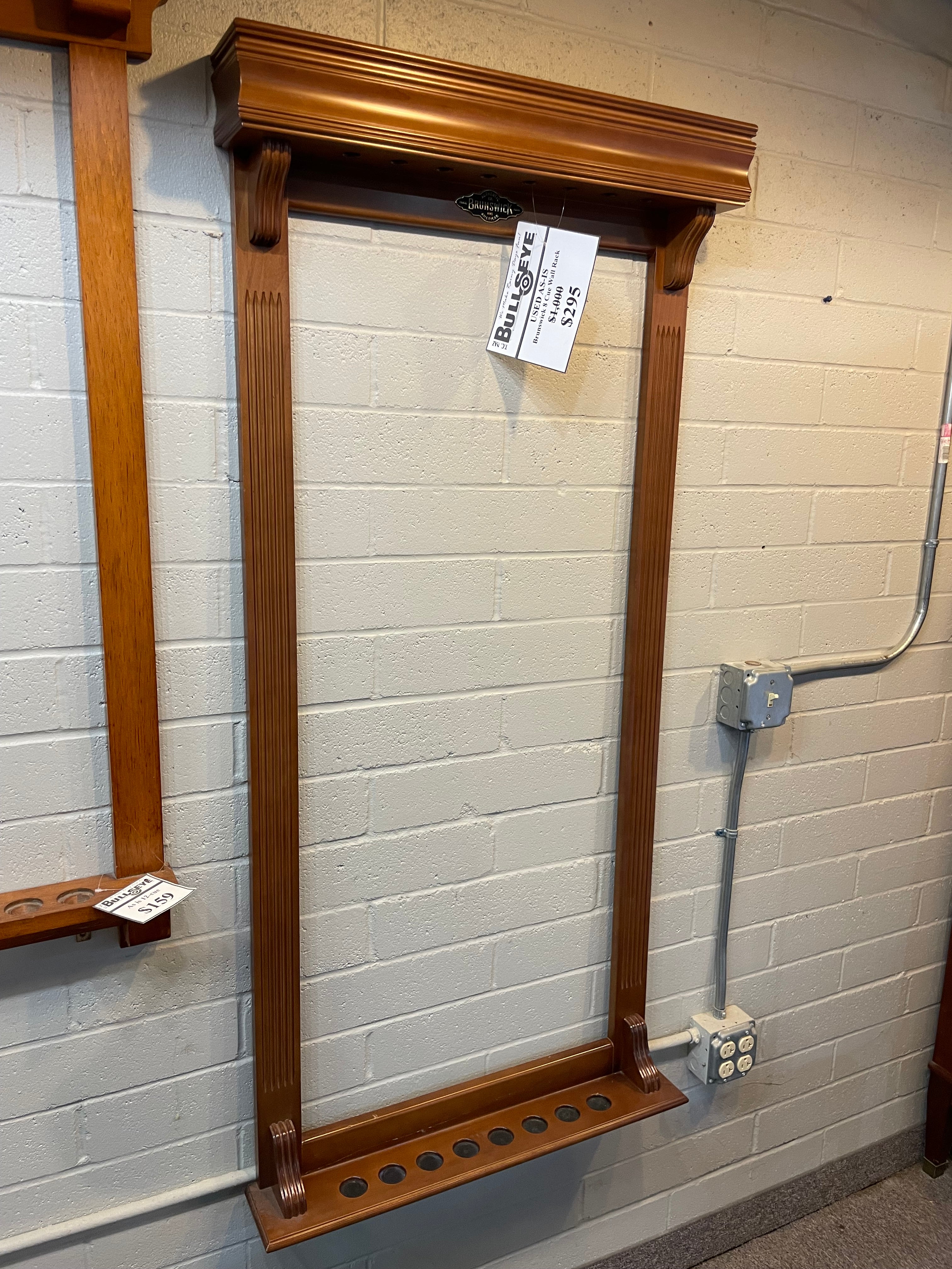 Brunswick 8 cue wall rack