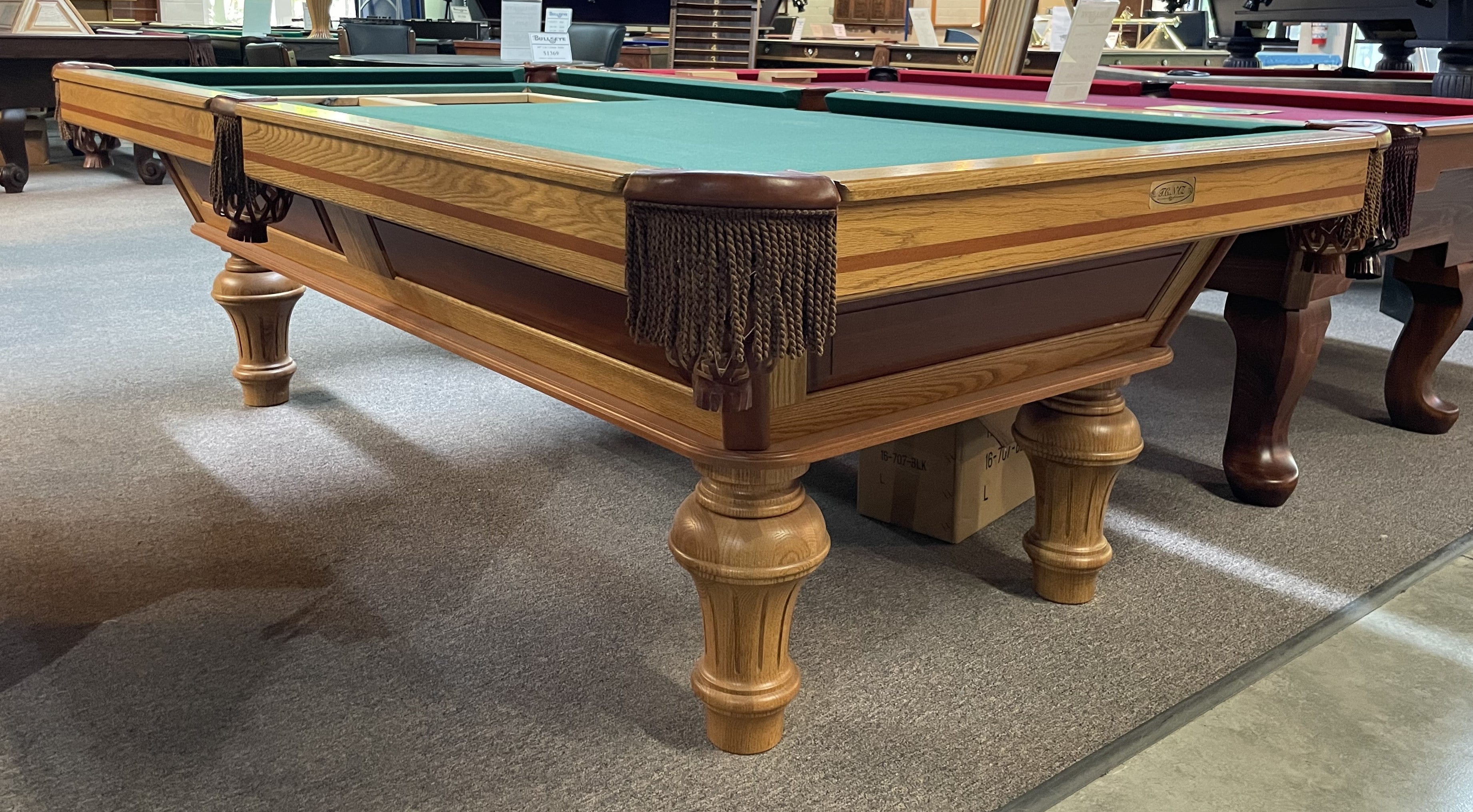 8ft O.S. Raised Panel Table (Showroom model) AS-IS (with sale of Raised Panel bar)