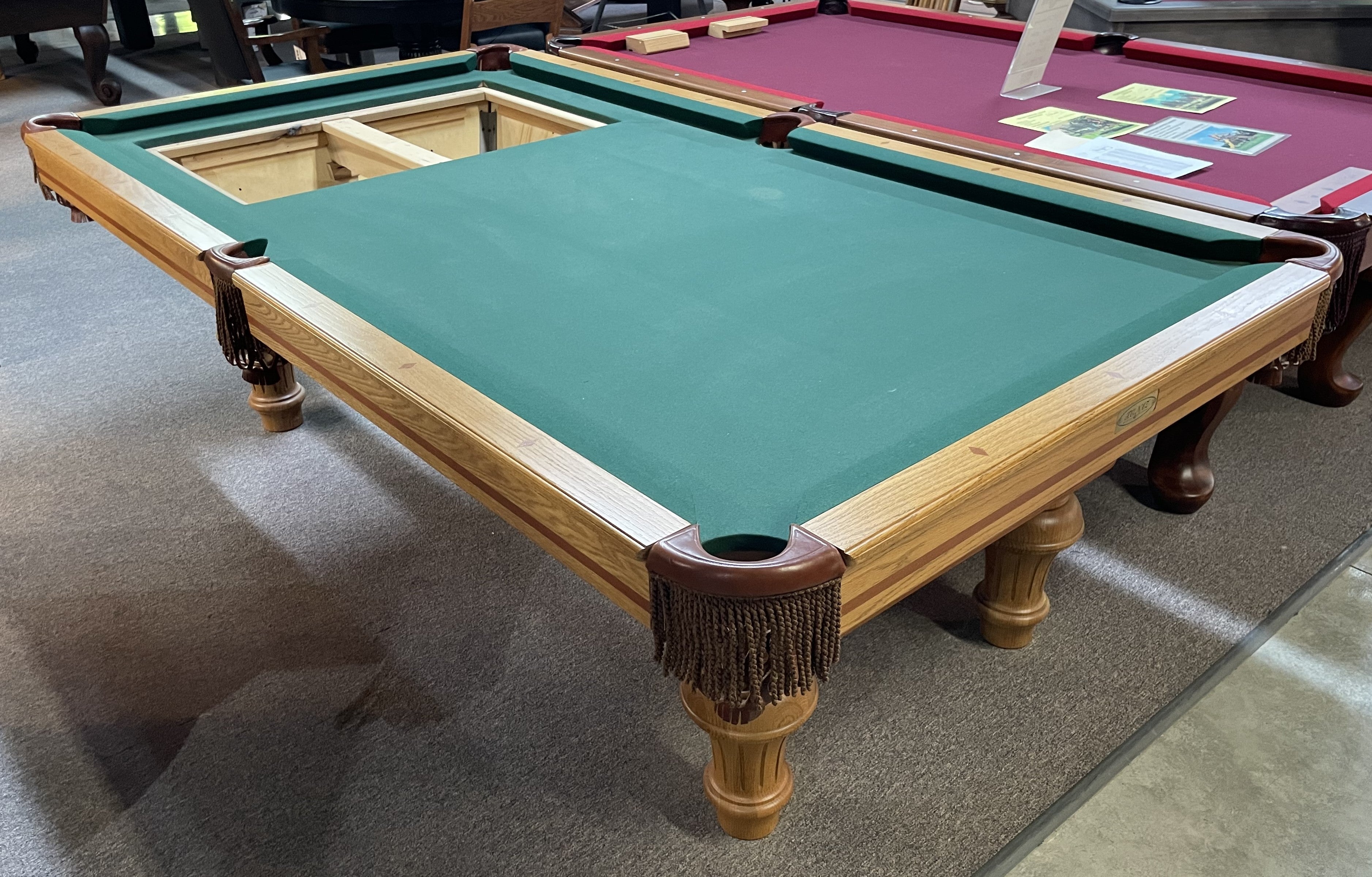 8ft O.S. Raised Panel Table (Showroom model) AS-IS (with sale of Raised Panel bar)
