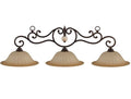 HJ Scott Wrought Iron Rustic Billiard Light - Fluted Glass Shade Light LP-DS60