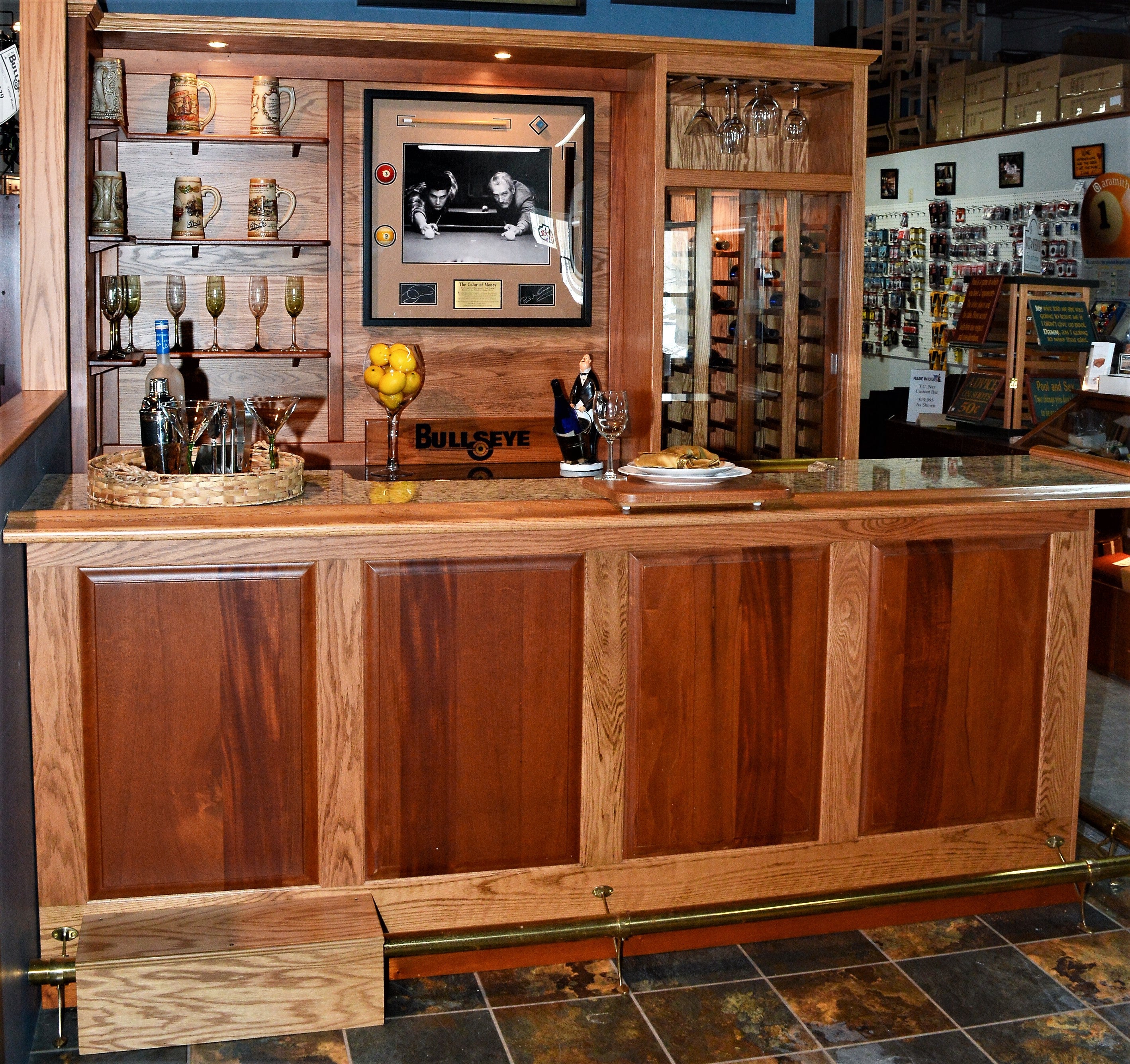 "The Prestige" Raised Panel Bar & Raised Panel Pool Table Showroom models AS-IS