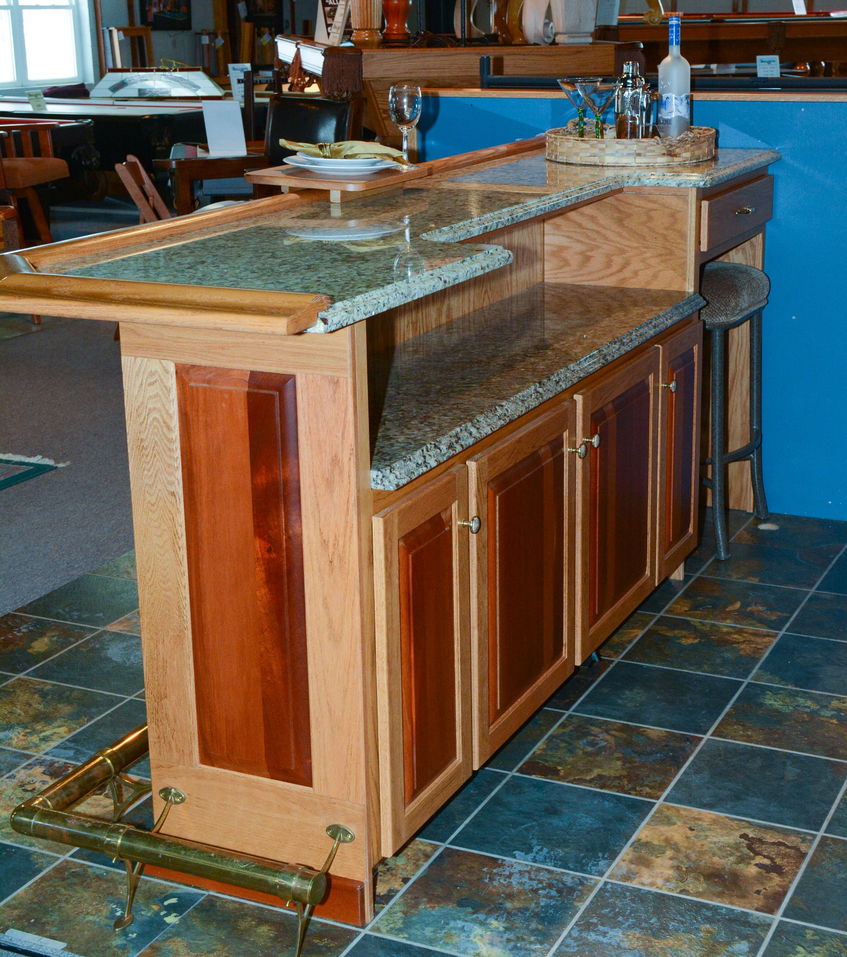 "The Prestige" Raised Panel Bar & Raised Panel Pool Table Showroom models AS-IS