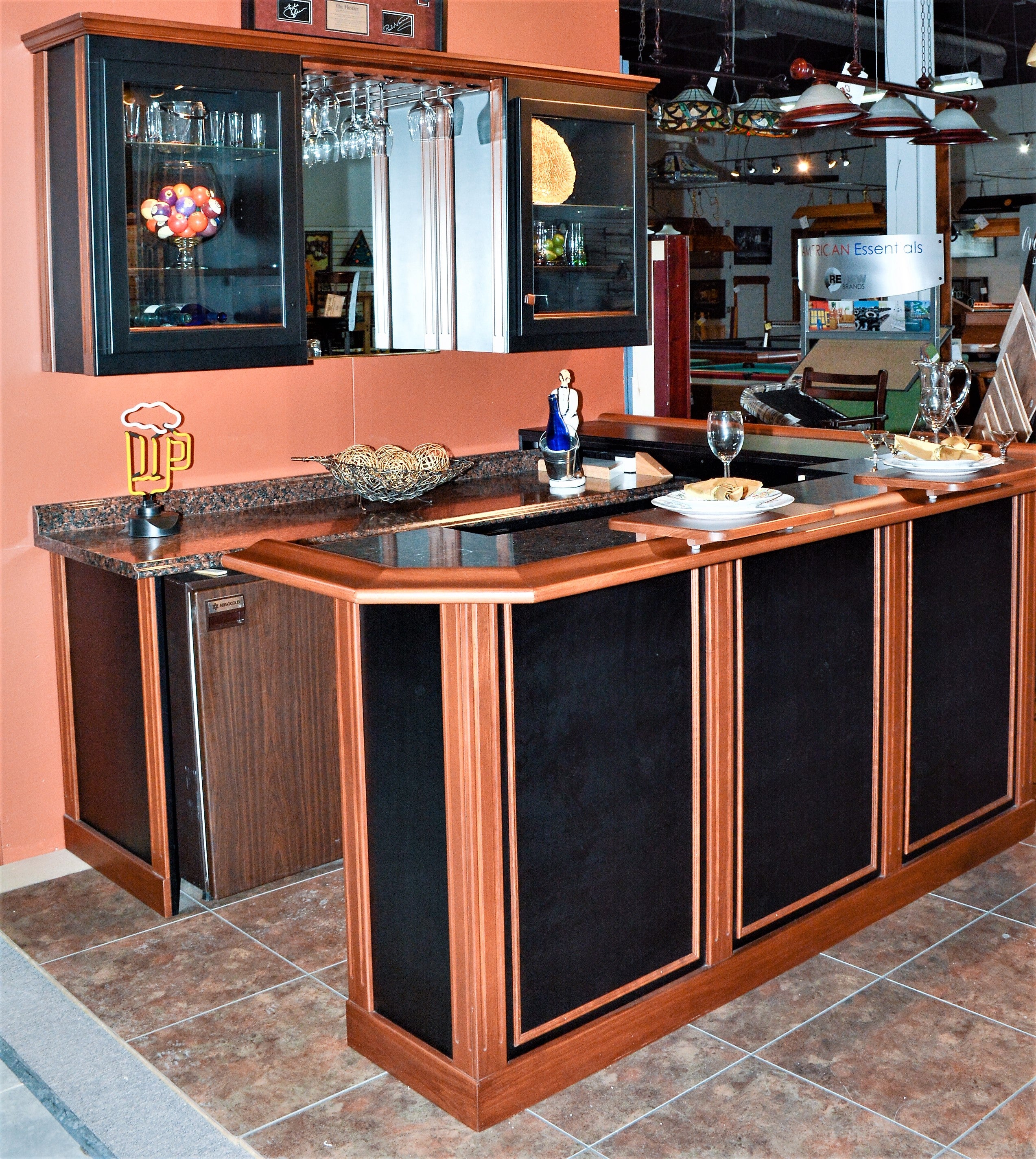 Two Tone Home Bar showroom model AS-IS