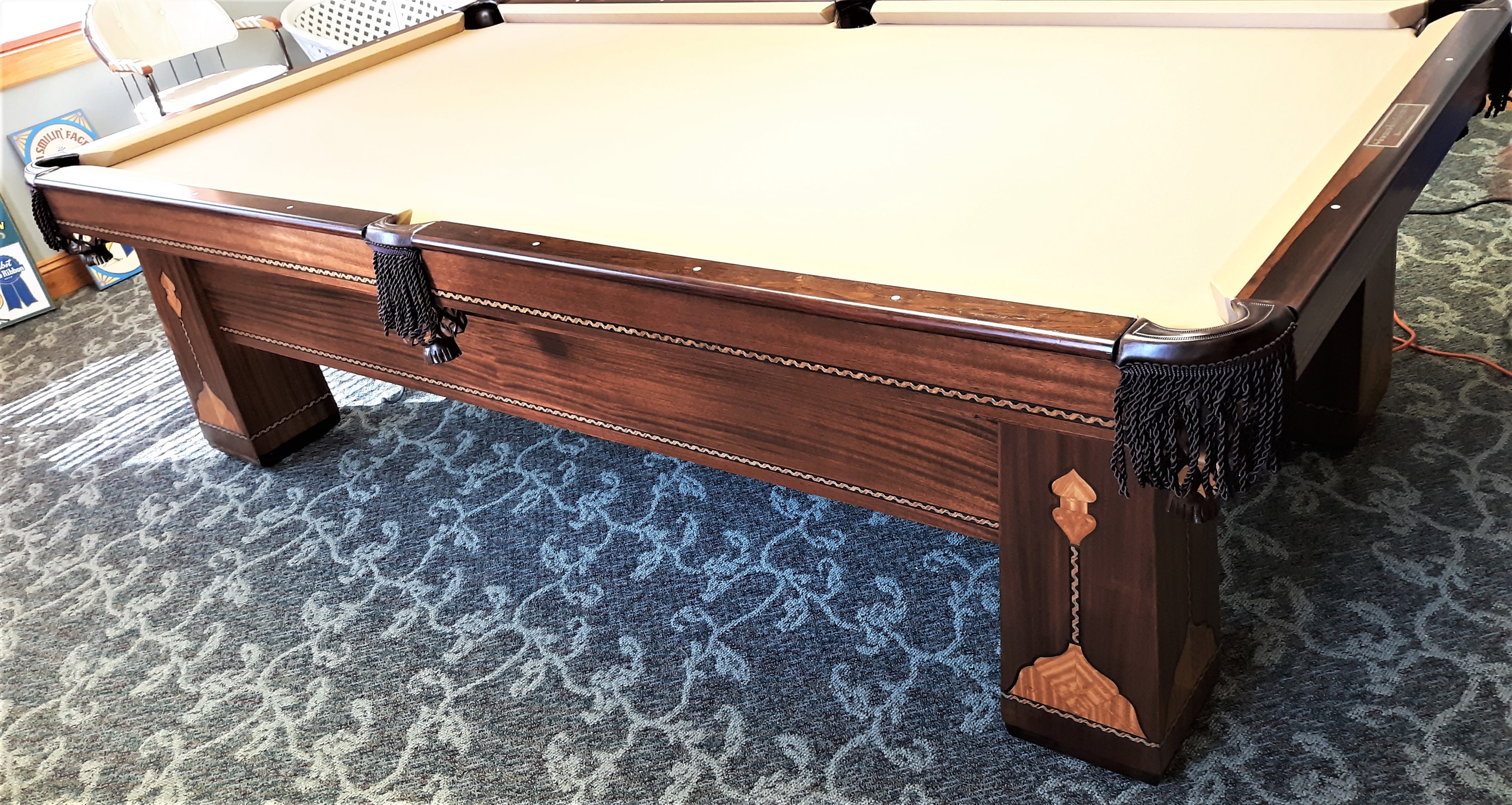 Converting a 1928 royal mahogany snooker rail to a pool table rail