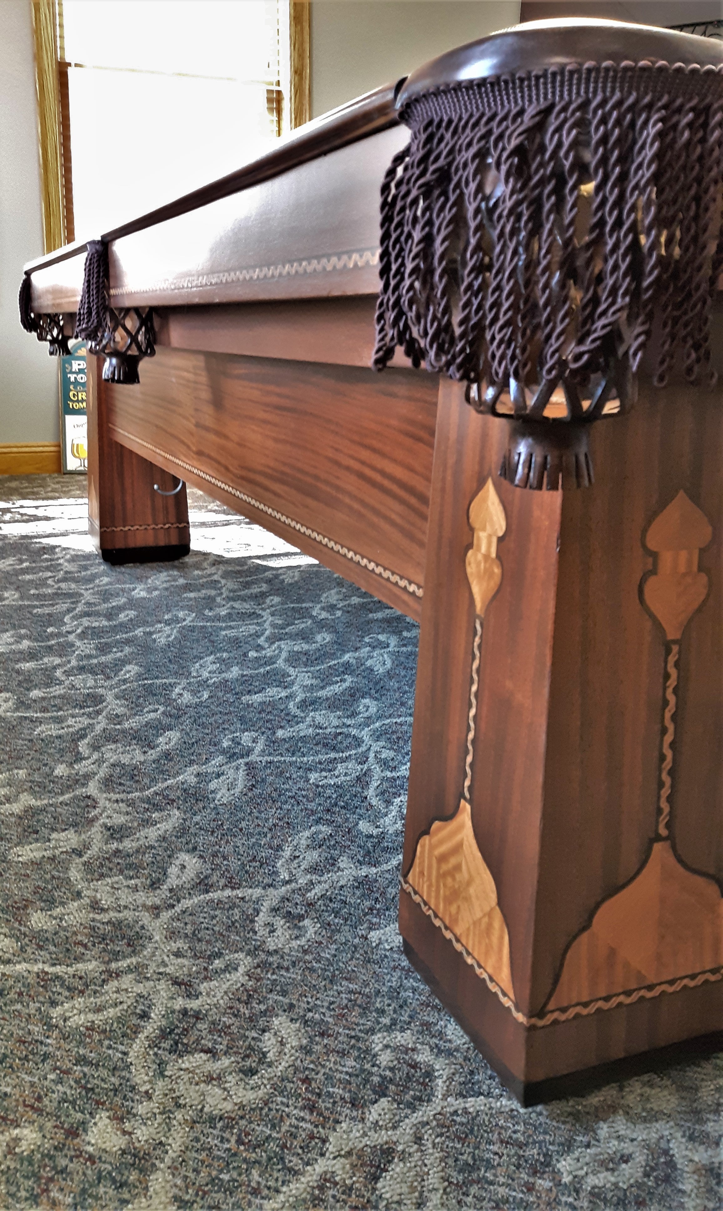 Converting a 1928 royal mahogany snooker rail to a pool table rail