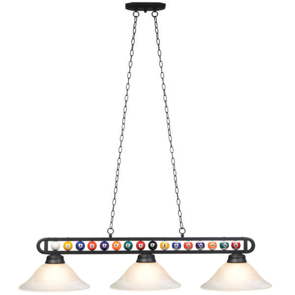 RAM BB-55 MB/WH glass 3 light fixture  Billiard table lights