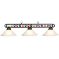 RAM BB-55 MB/WH glass 3 light fixture  Billiard table lights