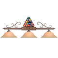 BIL-B56 glass 3 light fixture Billiard table lights