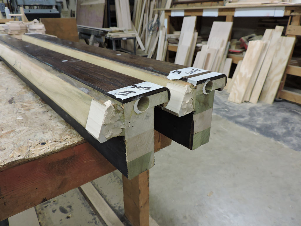 Converting a 1928 royal mahogany snooker rail to a pool table rail