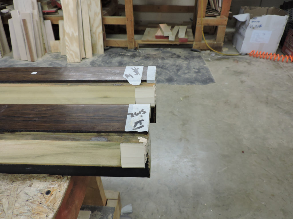 Converting a 1928 royal mahogany snooker rail to a pool table rail