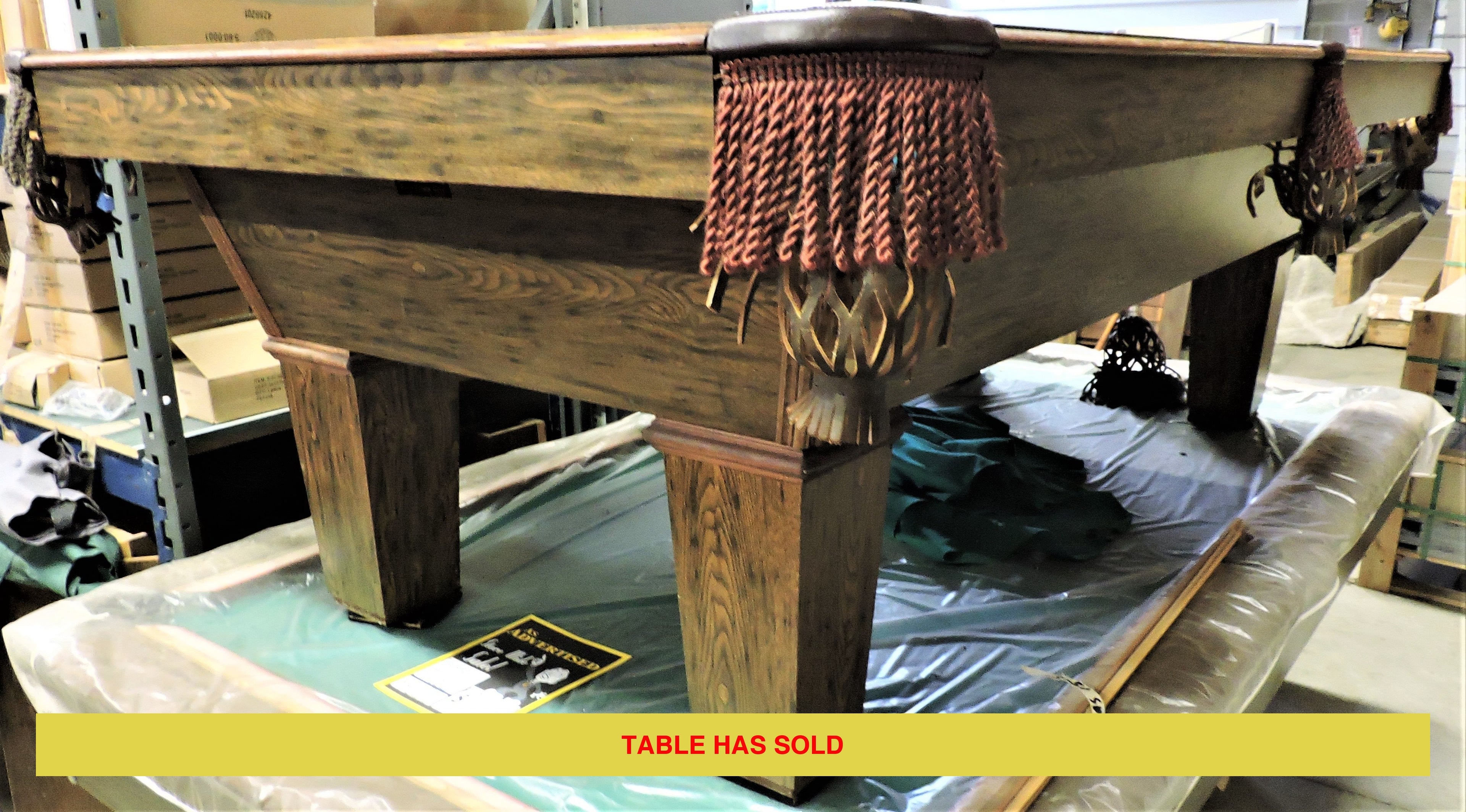 1" x 4' x 8' Pool Table
