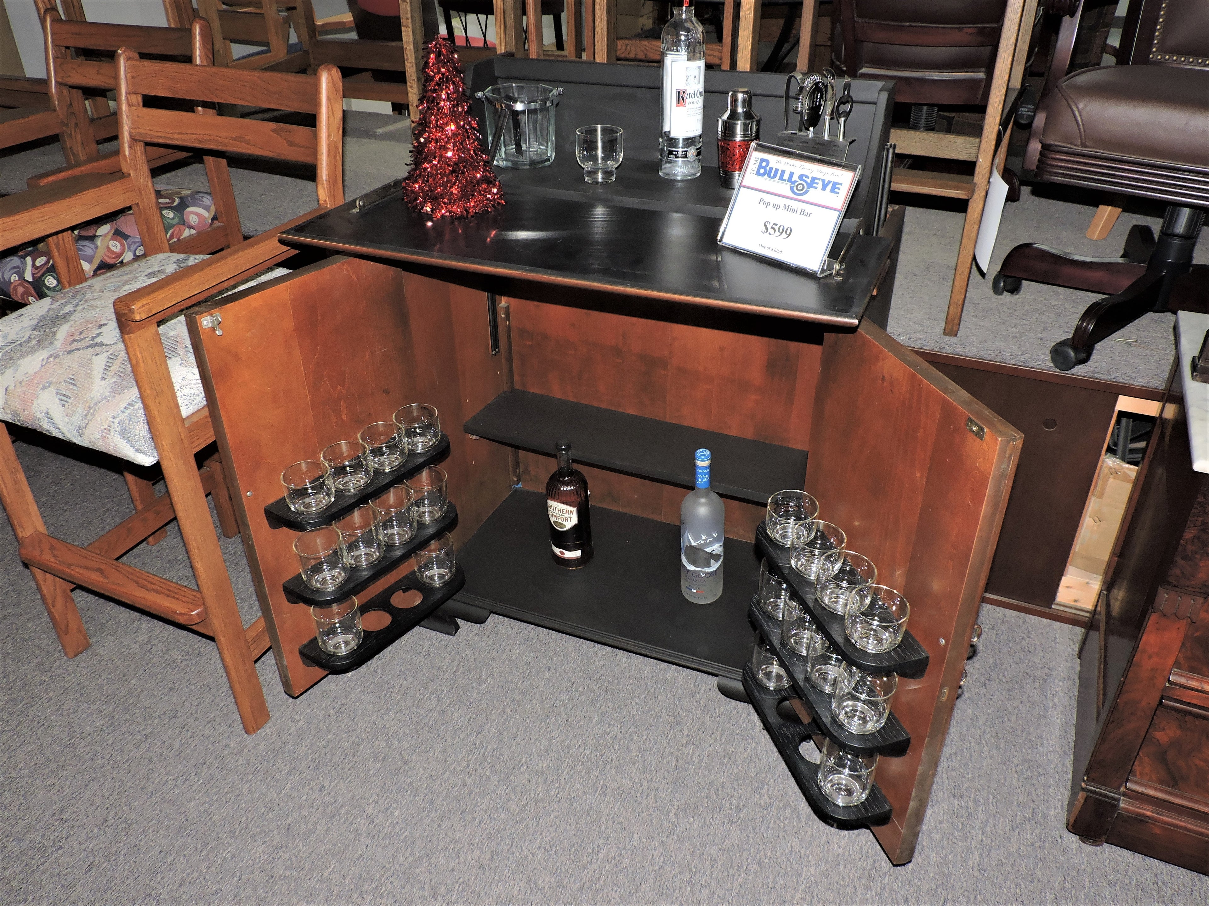 Pop up cabinet bar refurbished