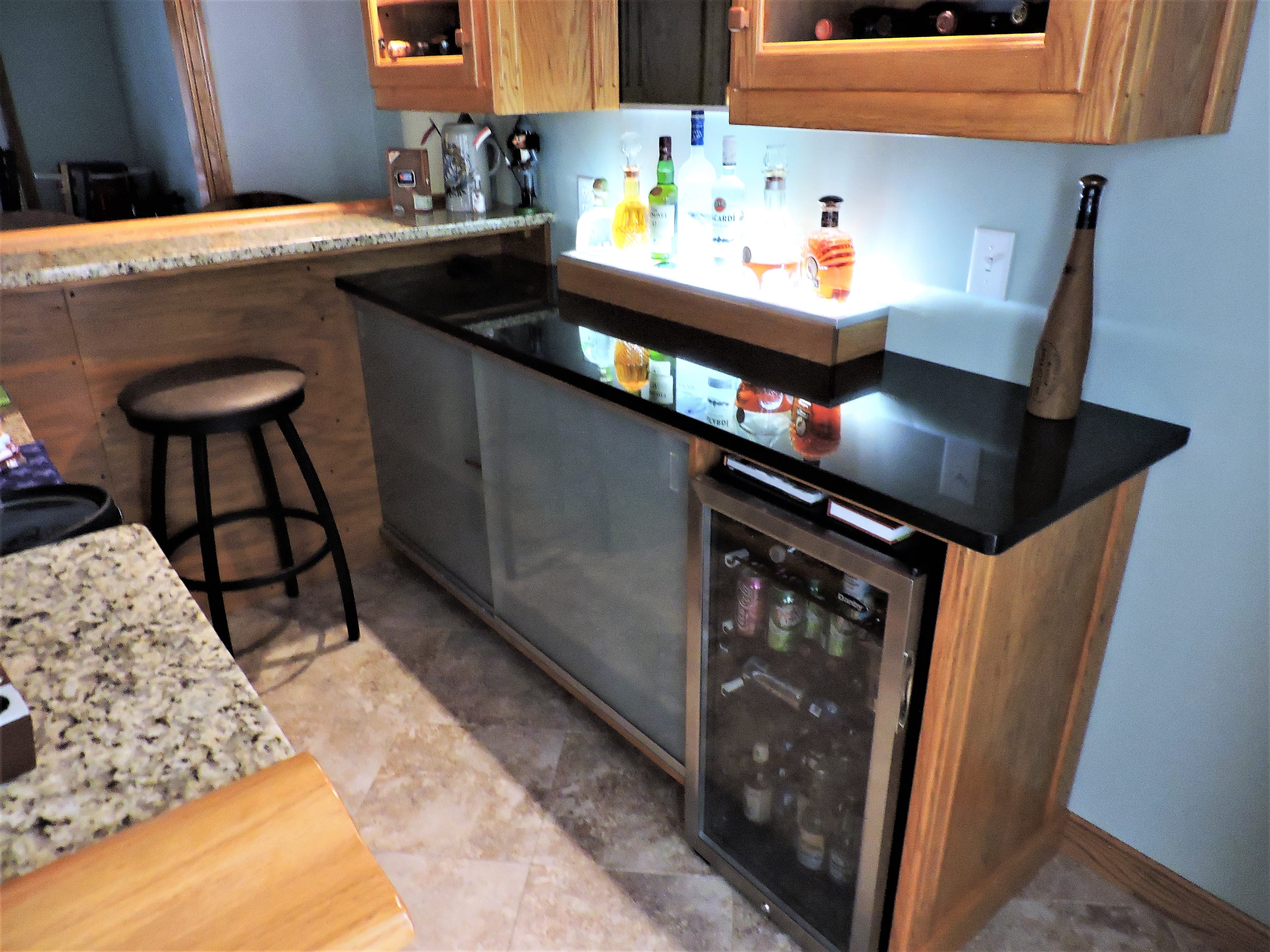 Oak and Granite Bar