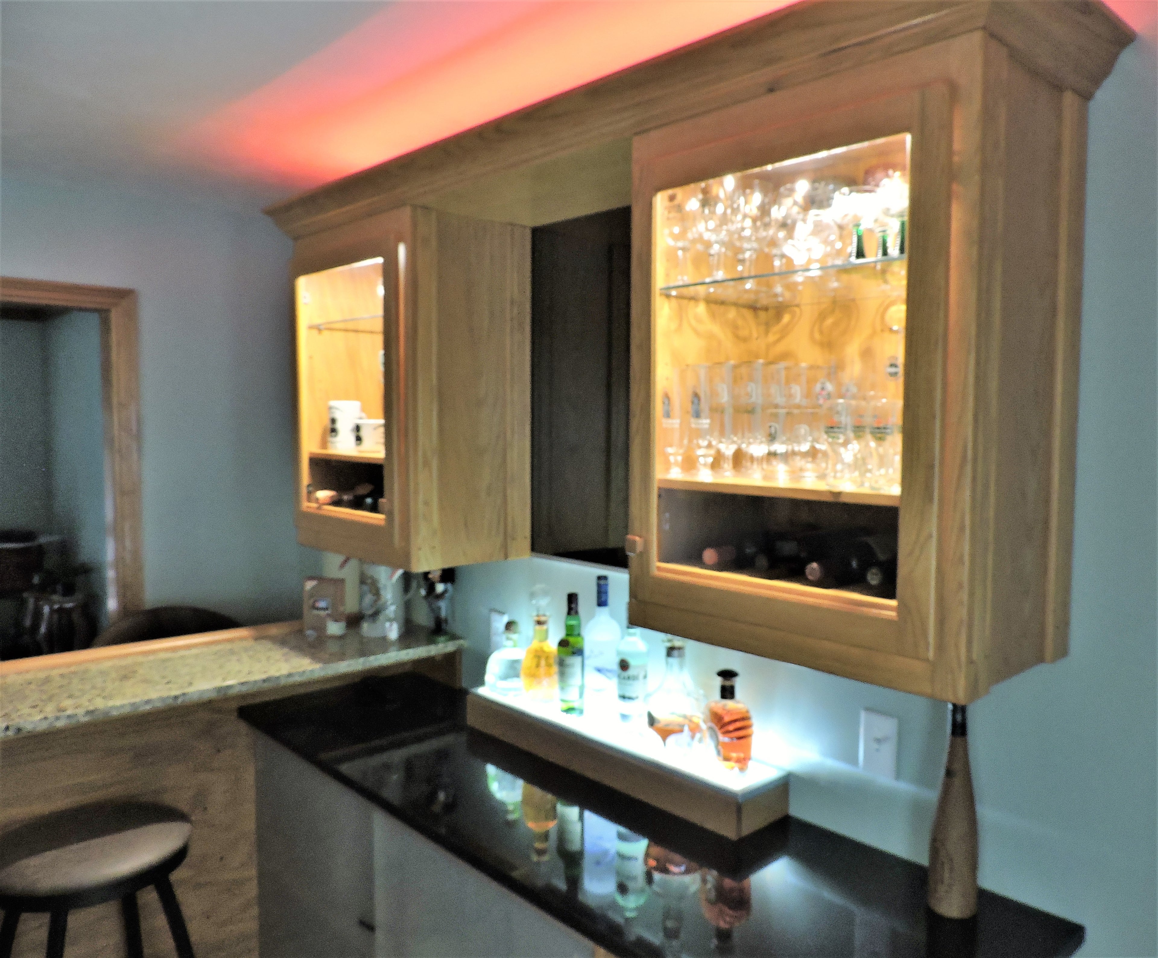 Oak and Granite Bar