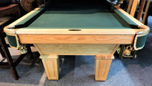 T.C.NAZ oak pool table from our showroom special sale.