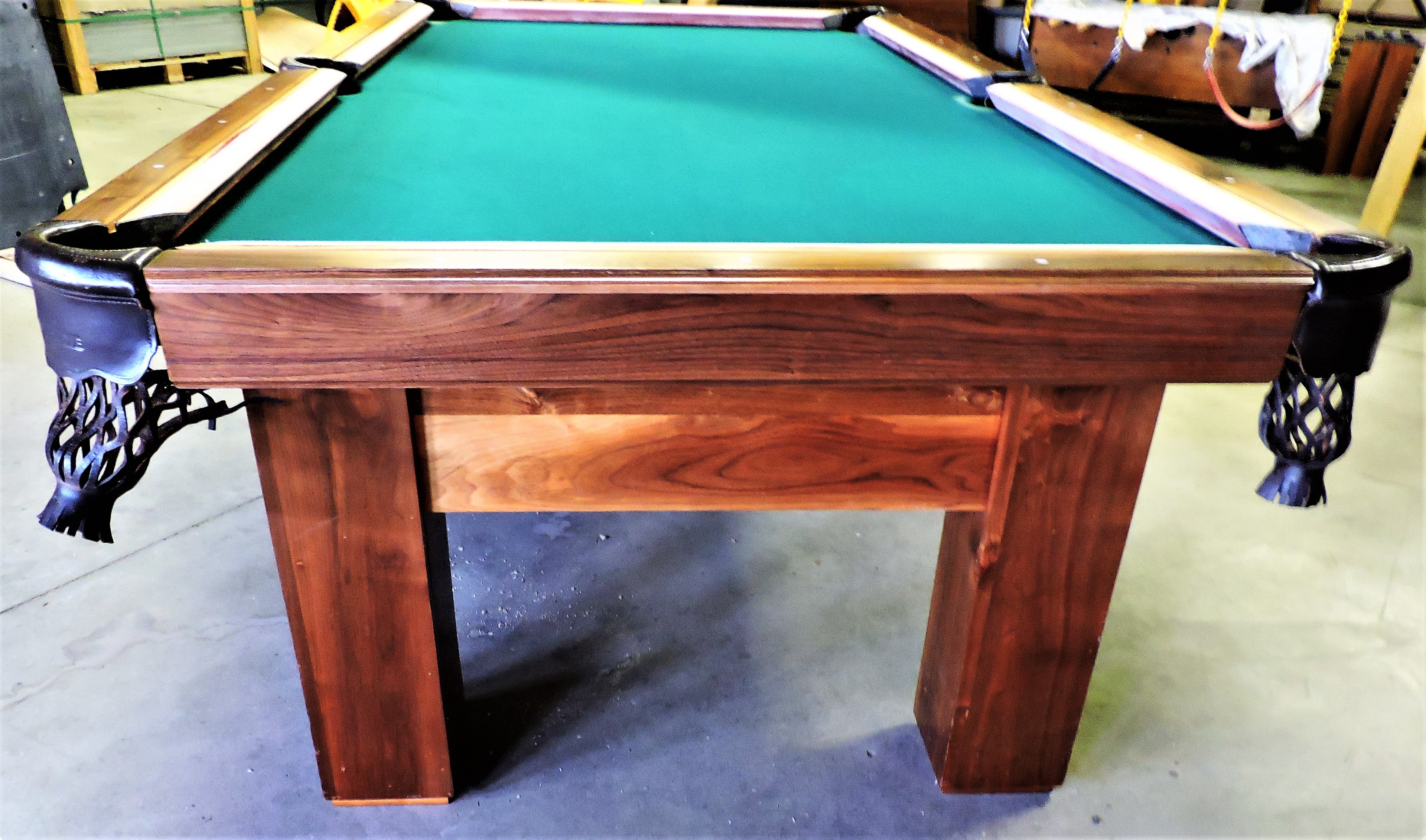 Our TCNAZ solid walnut  "Cooper" billiard table.