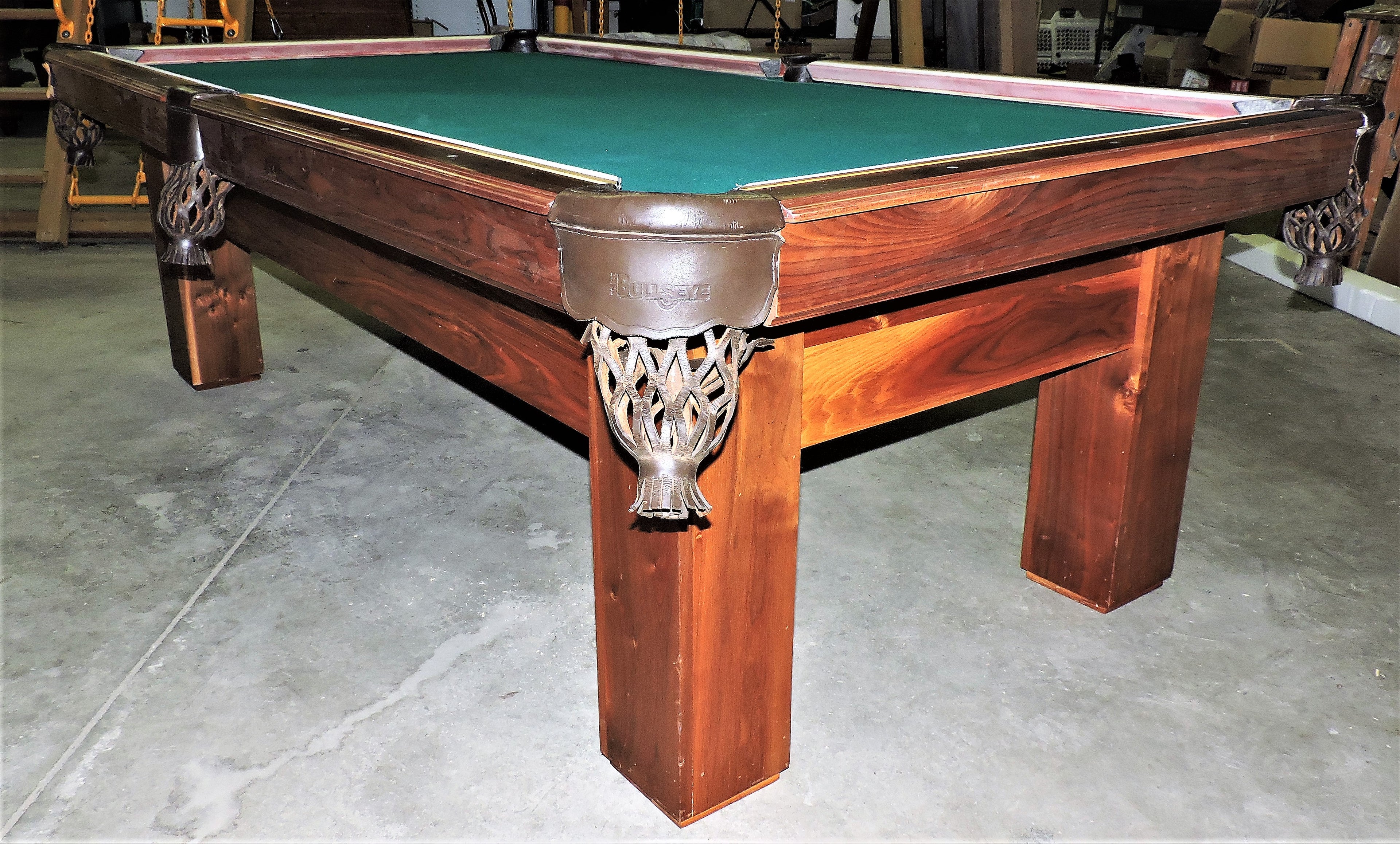 Our TCNAZ solid walnut  "Cooper" billiard table.