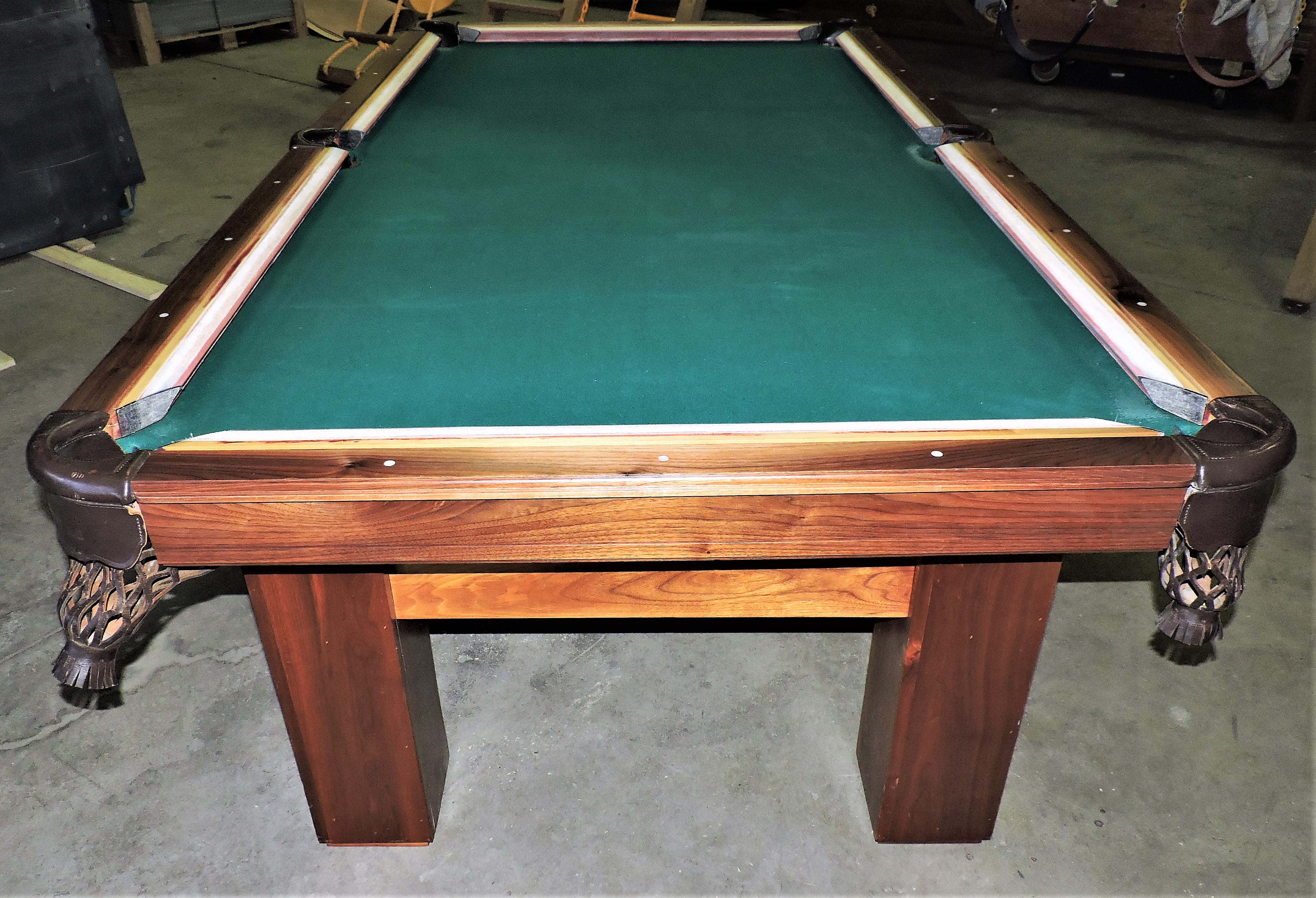 Our TCNAZ solid walnut  "Cooper" billiard table.