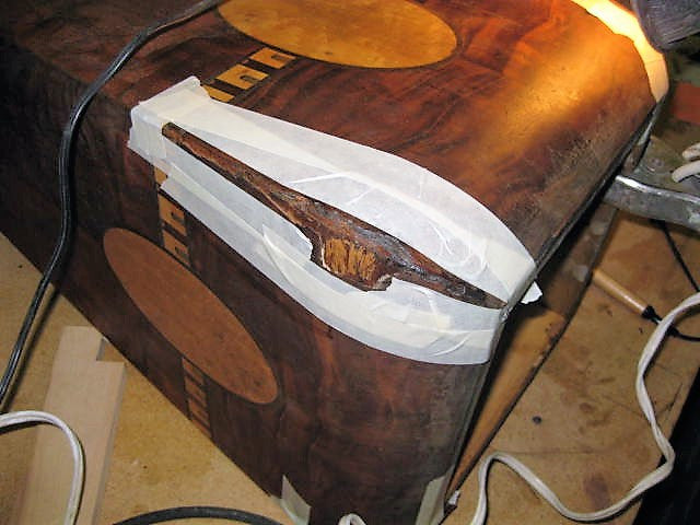 Antique table refurbishing