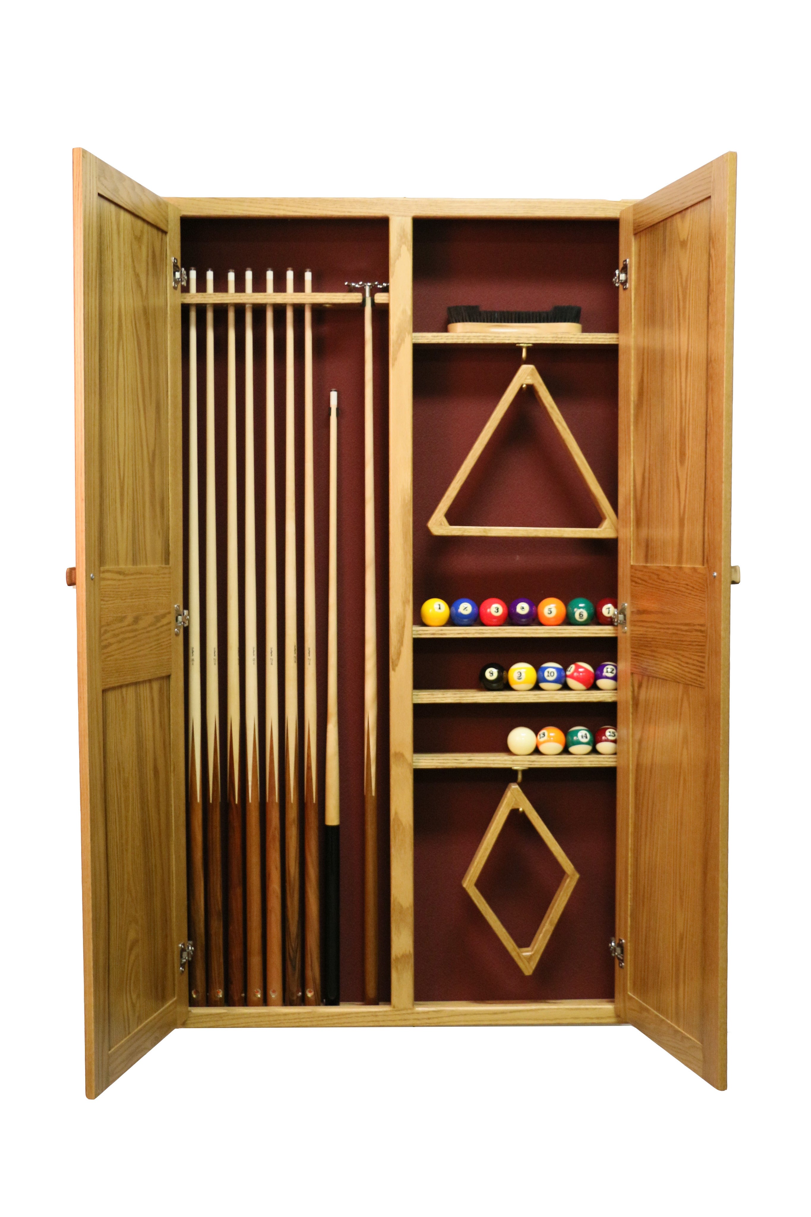 Oak Supply Combo Cabinet w/ raised panel doors.