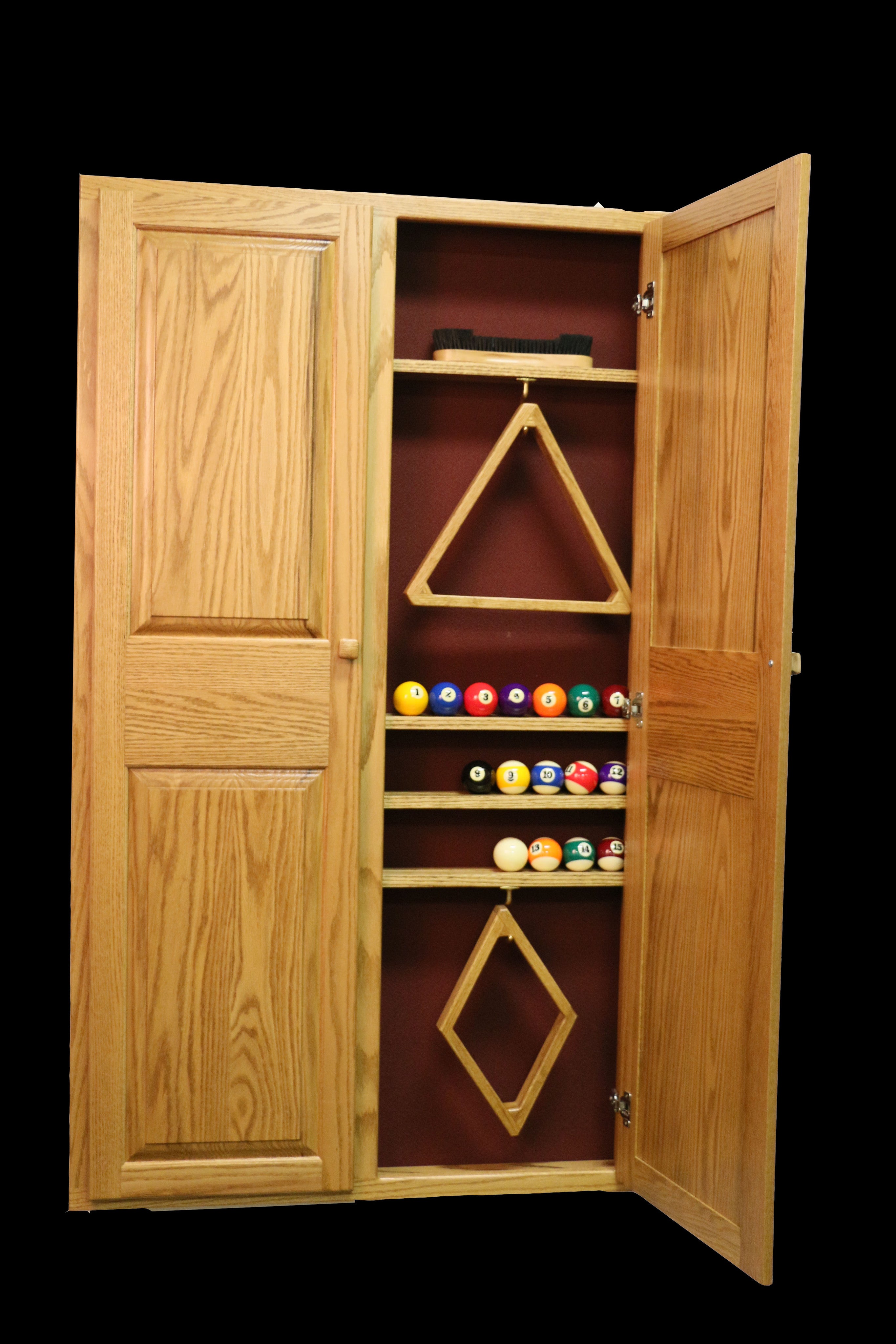 Oak Supply Combo Cabinet w/ raised panel doors.