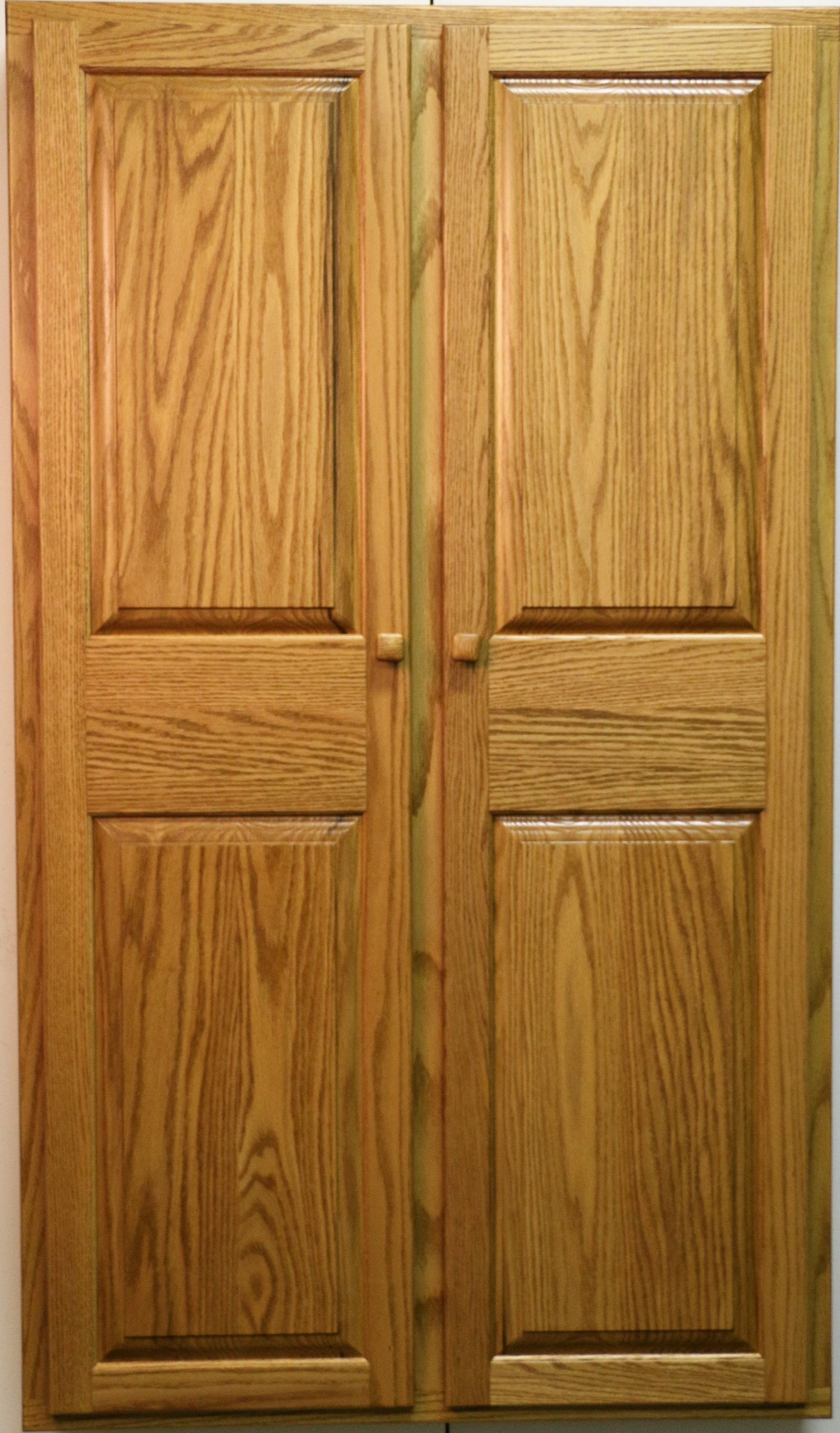 Oak Supply Combo Cabinet w/ raised panel doors.
