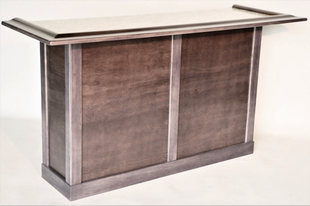 6' Home Bar w/ our own TCNAZ Grey stain.