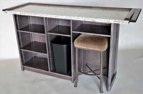 6' Home Bar w/ our own TCNAZ Grey stain.