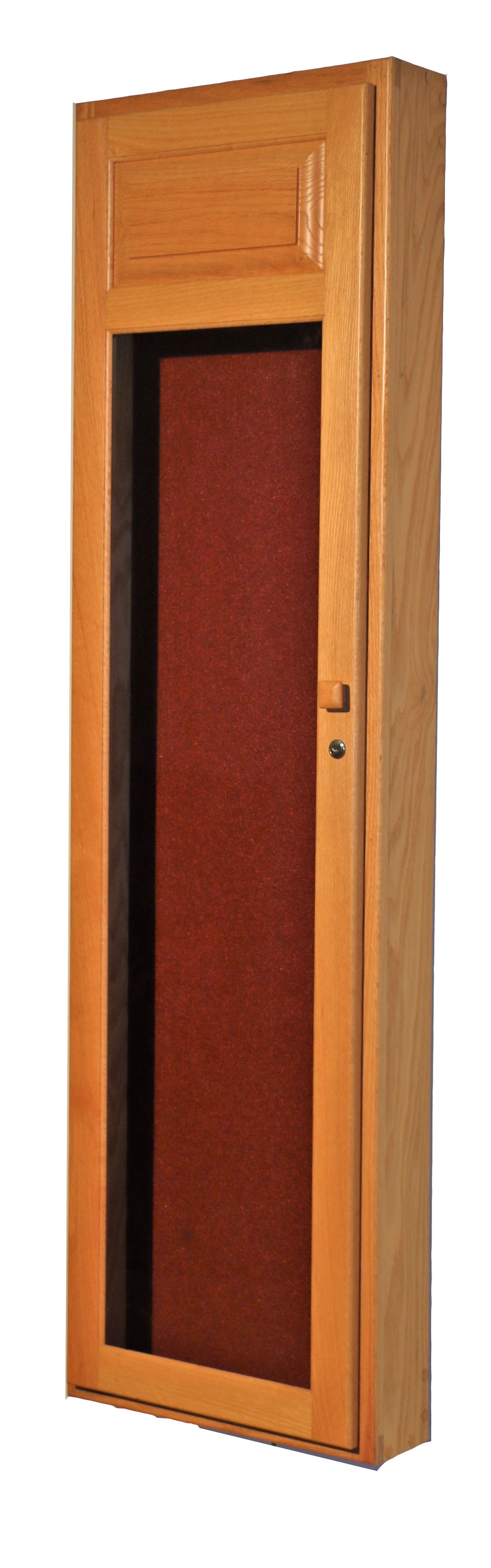 Cue cabinet w/ raised panel & glass door