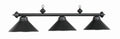 Metal Shade Billiard Light 3 Bulb Black