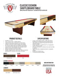 Classic Cushion Shuffleboard Table
