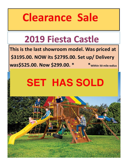 Clearance sale Fiesta swing set