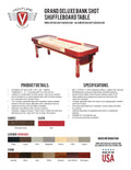 Grand Deluxe Bank Shot Shuffleboard Table