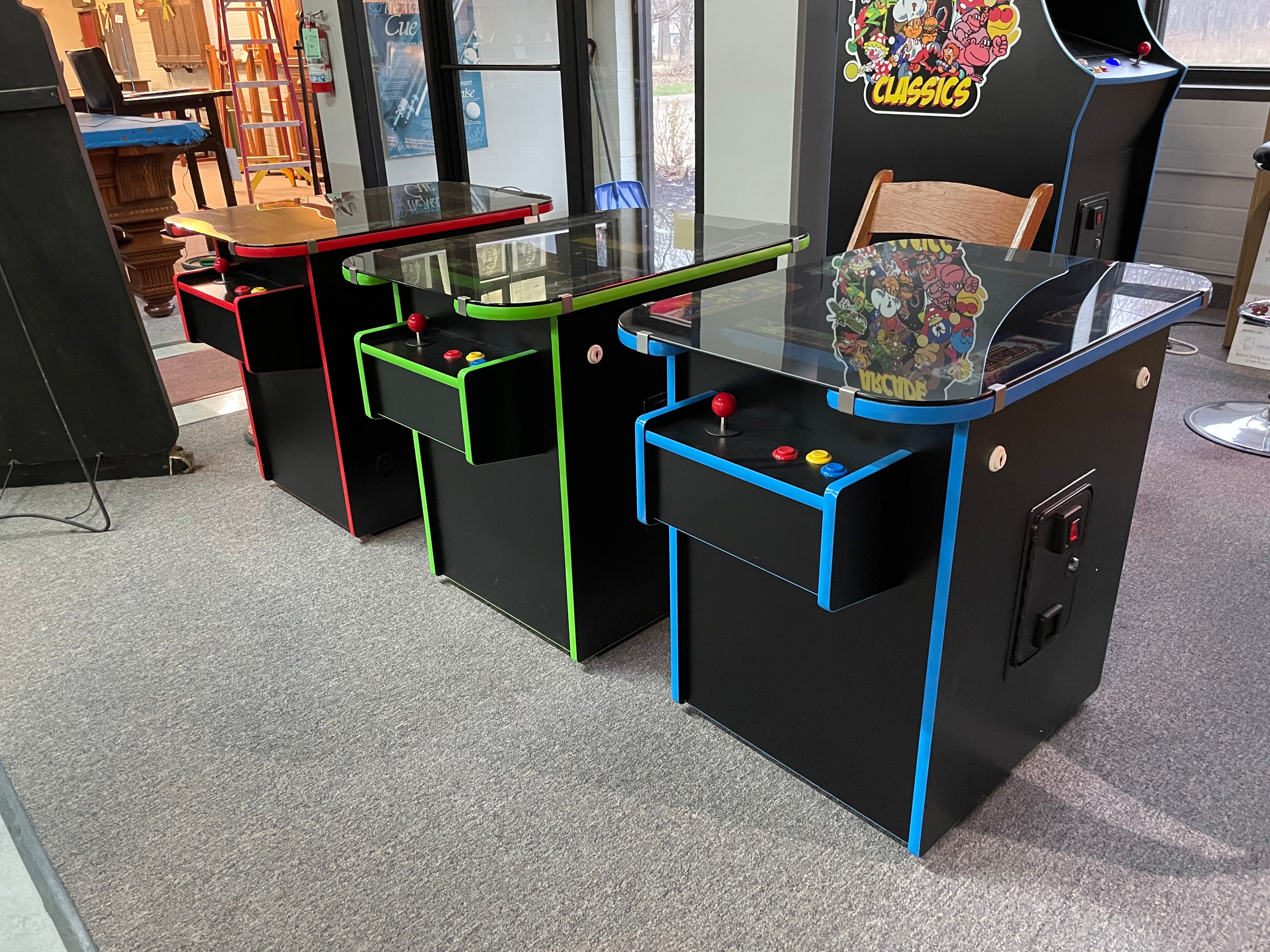 Last Pacman Cocktail Table Video Arcade Game - Showroom model AS-IS