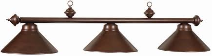 Billiard table lights-LTHR BRN