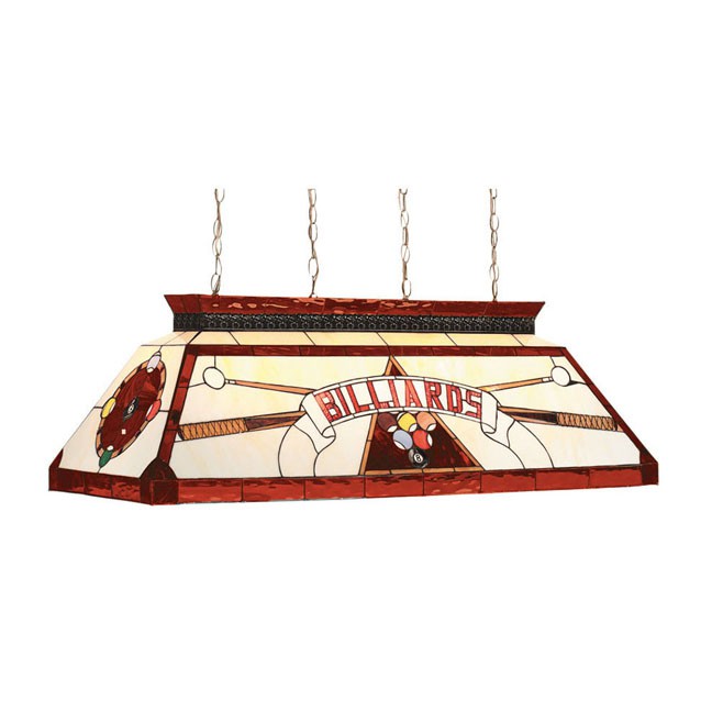 Tiffany style billiard table lights CF billiard red