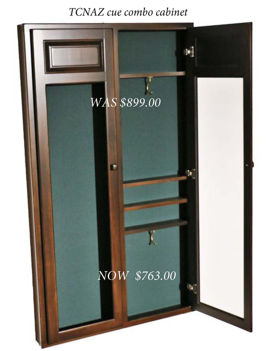 15% off all of our TCNAZ custom dart and billiard cabinets.